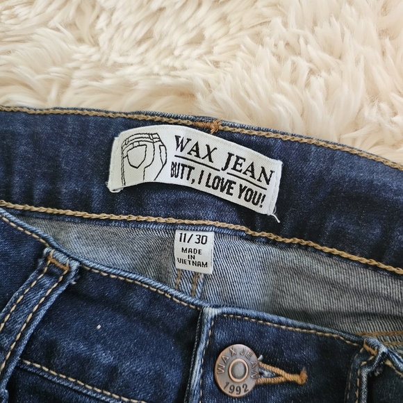 Wax Jean Dark Blue Skinny Jeans - Picture 3 of 3